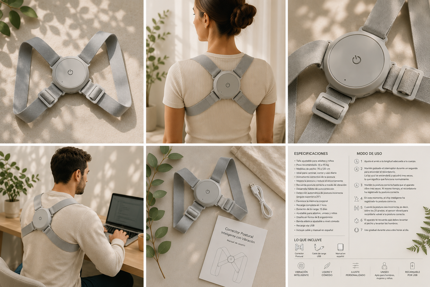 Corrector Postural Inteligente con Vibración